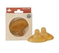 HEVEA Breastfeeding Nipple Shields Two-Pack - Made of 100% Natural Rubber, 24 mm Super Soft and Comfortable Nipple Shields for Breastfeeding Newborn