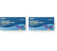 Hevea - Disposable nitrile gloves. Powder and latex free. 1 box of 100 gloves. Size: M (medium) Colour: blue (Pack of 2)