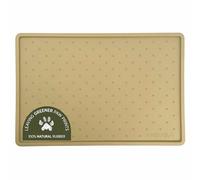Hevea Dog Feeding Mat in Natural Rubber - Non slip and Waterproof - Vegan, Plastic and Silicone Free Dog Bowl Mat (Hunter Green)