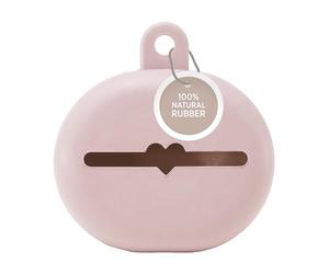 HEVEA Dummy Case Made of 100% Natural Rubber - Hygienic Soother Steriliser Box, Portable Pacifier Storage for Babies, Practical Danish Design Dummy Holder (Powder Pink)