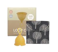 HEVEA Hevea Loop Menstrual Cup Single-Pack Size 1 (Natural), Made from 100% Natural Rubber - Softest Period Cup - Wear for up to 12 Hours