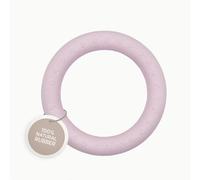 HEVEA Kawan Teething Ring for Babies - 100% Natural Rubber Soothing Teether Toy, BPA-Free & Vegan, Easy-Grip for Soothing Gums (Powder Pink)