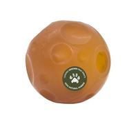 Hevea Moon Ball 2-in-1 Dog Activation & Fetch Toy - Natural Rubber Dog Treat Ball - Active Rolling Ball Dog Toy for Sore Gum Relief (Natural)