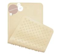 HEVEA Natural Rubber Big Bath Mat - Upcycled, Danish Design - Non Slip Bathtub Mat, 299 Suction Cups - Safe and Friendly Shower Mat for All Ages (Sand)