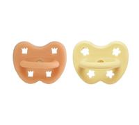 HEVEA Natural Rubber Dummy Pacifier Orthodontic 3-36 Months - Hygienic One Piece Design for Newborns to Toddlers, BPA-Free, Soft & Durable - 2-Pack (Aarhus)