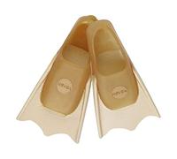 HEVEA Plastic Free Flippers for Kids - Floating Kids Fins for Snorkeling - Comfortable, Durable Danish Design with Easy Wear - Made from Upcycled Natural Rubber (Sand, 23/24)