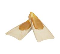 HEVEA Plastic Free Flippers for Kids - Floating Kids Fins for Snorkeling - Comfortable, Durable Danish Design with Easy Wear - Made from Upcycled Natural Rubber (Sand, 27/29)