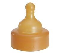 HEVEA Wide Neck Baby Bottle Nipple - Medium Flow Glass Bottle Nipple for Babies and Toddlers - Single-Pack - 100% Natural Rubber 3+ Months
