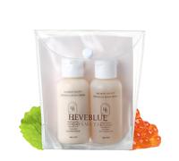 HEVEBLUE Salmon Fruity Centella Body Travel Kit | 2pcs | Salmon PDRN & Centalla Body Wash & Moisturiser Gift Set, Hydrating & Soothing, Korean Skincare & Bodycare
