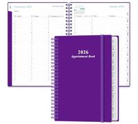 Heveboik 2024 Appointment Book & Planner - A5 2024 Daily Hourly Planner from January 2024 - December 2024, Weekly Appointment Book with 30-Minute Interval, Medium 6.4" x 8.5", Purple