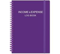 Income & Expense Log Book - Income and Expense Ledger Book for Small Business, Accounting Bookkeeping Tracking Ledger Log Book for Woman and Man, 5.8" x 8.3", Purple