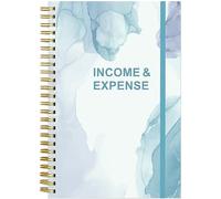 Income & Expense Log Book - Income and Expense Ledger Book for Small Business, Accounting Bookkeeping Tracking Ledger Log Book for Woman and Man, 5.8" x 8.3", Teal Watercolor