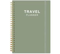 Travel Journal for Women & Men, Vacation & Road Trip Planner Organizer, Travel Notebook for 6 Trips, Trip Planner Gift to Record Memories and Adventures from Special Trips, 5.8" x 8.5", Cyan