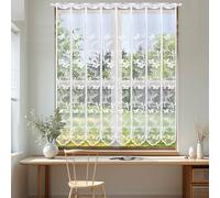 Heveer Kitchen Curtains Short Curtain Rod Pocket Cafe Curtains Small Window Curtain for Small Windows Bathroom Bedroom 1 Piece 120 * 150cm