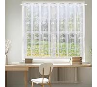 Heveer Short Curtains Kitchen Curtains Rod Pocket Cafe Curtain Small Window Curtain for Small Windows Bathroom Bedroom 1 Piece 100 * 90cm