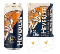 Heverlee Premium Belgium Pilsner | 4 Pack Cans | 2x Celebration Spirits Beer Mats