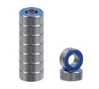 HEVSTIL 10-Pack Miniature Ball Bearings - 3x6x2.5mm Deep Groove Bearings with Double Rubber Seals | Bearing Steel for RC Cars,