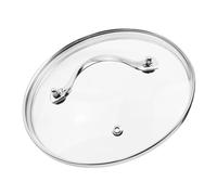 HEVSTIL 7 Inch Tempered Glass Lid Glass Lid with Stainless Steel Handle Pan Lid Glass Vented Skillet Cover for Frying Pan Lodge Cast Iron Skillet, ST1969