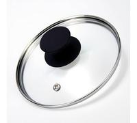 HEVSTIL Universal Lid for Pots, Pans and Skillets, 6.5inch /17cm Clear Glass Pot Lid with Heat Resistant Silicone Handle