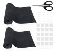 Hevtsde 2Pcs Trimmable Cat Scratching Post Carpet Covers Self Adhesive Cat Scratch Mats Robust with Installation Accessories for Indoor Ambient(Dark Grey,2)