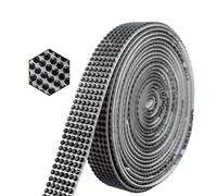 Hevysuo 1 Rolls Self Adhesive Crystal Rhinestone Sticker 0.53 inch,DIY Diamond Tape for DIY Art,Crafts,Home,Event Decor,Length 273cm,Black