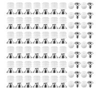 Hevysuo 150 Sets Hinge Expansion Dowels M4 x 8mm with Screws M4 x 8 mm,White Plastic Hinge Dowel Inserts Kits for Cabinet Cupboard Door Desk Chair Fixings