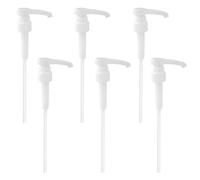Hevysuo 6 Pcs Lotion Dispenser Pump Replacement,Length can be Trimmed,Plastic Pipe Soap Replacement Pump,Replacement with 28mm Thread,White