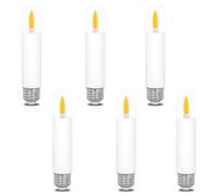 HEWA-Tech Flame Effect Light Bulbs Flickering E27 LED Bulbs for Party Patio Porch Home Indoor & Outdoor Decorations (T9, Retro, Acrylic and Glass, 6, one Size, Flame Effect Bulb)