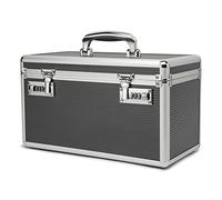 HEWEI WORKS Combination Locking Medication Box with Portable Storage Case, Childproof Medicine Lock Organizer, Lockable Box for Documents & Valuables (Gray, Large)