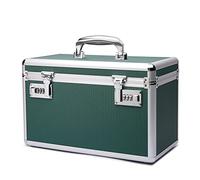 HEWEI WORKS Large capacity Locking Box, Lockable Medication Box with Portable Storage Case, 38x 22x 24cm, Childproof Medicine Lock Organizer, Locked Empty First Aid Storage Case (GREEN)