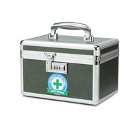 HEWEI WORKS Medication Lock Box, Lockable Medicine Storage, Empty First Aid, Medical Organizer, Safe lockbox for Home & Outdoor