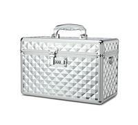 HEWEI WORKS Medication LockBox with Combination, Lockable Medicine Storage Box, Security Lock Box, Medical Organizer, Multipurpose LockBox for Home and Outdoor (Silver, Large)