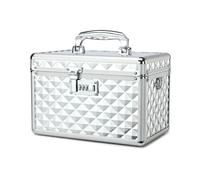 HEWEI WORKS Medication LockBox with Combination, Lockable Medicine Storage Box, Security Lock Box, Medical Organizer, Multipurpose LockBox for Home and Outdoor (Silver, Medium)