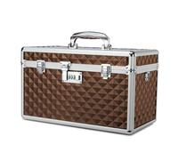 HEWEI WORKS Medication LockBox with Combination, Lockable Medicine Storage Box, Security Lock Box, Medical Organizer, Multipurpose LockBox for Home and Outdoor (Coffee, X-Large)