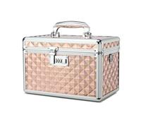 HEWEI WORKS Medication LockBox with Combination, Lockable Medicine Storage Box, Security Lock Box, Medical Organizer, Multipurpose LockBox for Home and Outdoor (Champagne, Medium)