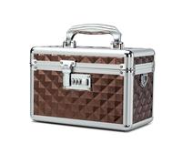 HEWEI WORKS Medication LockBox with Combination, Lockable Medicine Storage Box, Security Lock Box, Medical Organizer, Multipurpose LockBox for Home and Outdoor (Coffee, Small)