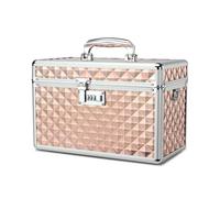 HEWEI WORKS Medication LockBox with Combination, Lockable Medicine Storage Box, Security Lock Box, Medical Organizer, Multipurpose LockBox for Home and Outdoor (Champagne, Large)