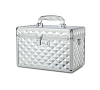 HEWEI WORKS Medication LockBox with Key, Lockable Medicine Storage Box, Security Lock Box, Medical Organizer, Multipurpose LockBox for Home and Outdoor (Silver, Medium)