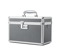 HEWEI WORKS Storage Box with Combination Lock, Lockable Medicine Storage Box, Security Lock Box, Portable Multipurpose Box for Home and Outdoor (Gray, Large)