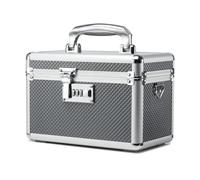 HEWEI WORKS Storage Box with Combination Lock, Lockable Medicine Storage Box, Security Lock Box, Portable Multipurpose Box for Home and Outdoor (Gray, Small)