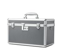 HEWEI WORKS Storage Box with Combination Lock, Lockable Medicine Storage Box, Security Lock Box, Portable Multipurpose Box for Home and Outdoor (Gray, X-Large)