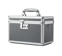 HEWEI WORKS Storage Box with Combination Lock, Lockable Medicine Storage Box, Security Lock Box, Portable Multipurpose Box for Home and Outdoor (Gray, Medium)