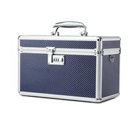 HEWEI WORKS Storage Box with Combination Lock, Lockable Medicine Storage Box, Security Lock Box, Portable Multipurpose Box for Home and Outdoor (Blue, Large)