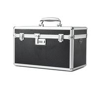 HEWEI WORKS Storage Box with Combination Lock, Lockable Medicine Storage Box, Security Lock Box, Portable Multipurpose Box for Home and Outdoor (Black, X-Large)