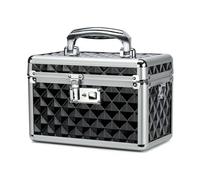 HEWEI WORKS Storage Box with Key Lock, Lockable Medicine Storage Box, Empty First Aid Box, Security Lock Box, Multipurpose Locking Box for Home and Outdoor Use (Black, Small)