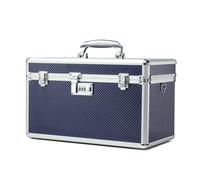 HEWEI WORKS Storage Lock Box with Combination code, Lockable Medicine Storage Case, Empty First Aid Box, Security Lock Box, Multipurpose Lockbox for Home and Outdoor Use (Blue, X-Large)