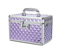 HEWEI WORKS Storage Lock Box with Combination Lock, Lockable Medicine Storage Box, Empty First Aid Box, Security Lock Box, Multipurpose Locking Box for Home and Outdoor Use (Purple, Medium)