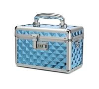 HEWEI WORKS Storage Lock Box with Combination Lock, Lockable Medicine Storage Box, Empty First Aid Box, Security Lock Box, Multipurpose Locking Box for Home and Outdoor Use (Blue, Small)