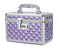 HEWEI WORKS Storage Lock Box with Combination Lock, Lockable Medicine Storage Box, Empty First Aid Box, Security Lockbox, Multipurpose Locking Case for Home and Outdoor Use (Purple, Small)