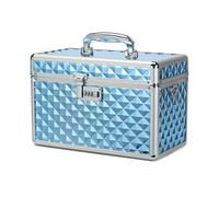 HEWEI WORKS Storage Lock Box with Combination Lock, Lockable Medicine Storage Box, Empty First Aid Box, Security Lock Box, Multipurpose Locking Box for Home and Outdoor Use (Blue, Large)
